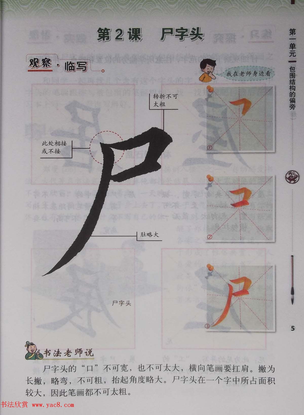 田雪松书法教材《书法练习指导五年级下册》