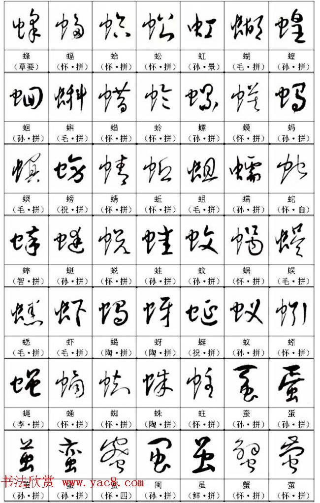 书法教材《名帖名家草书字帖范字》