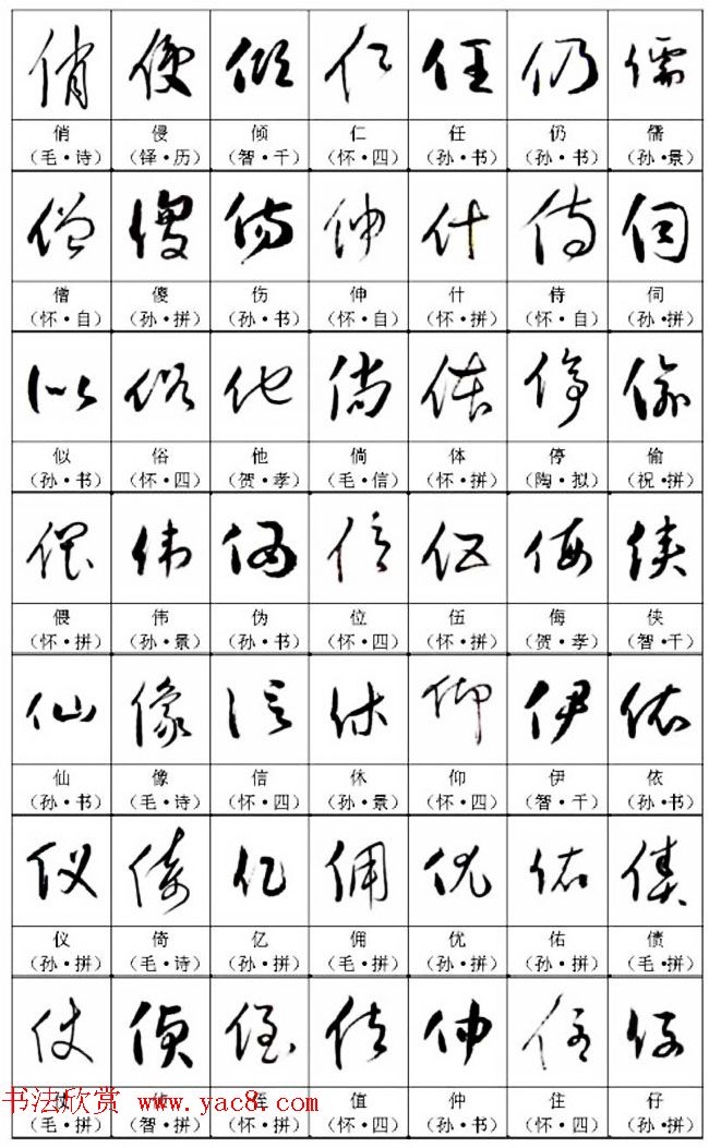 书法教材《名帖名家草书字帖范字》