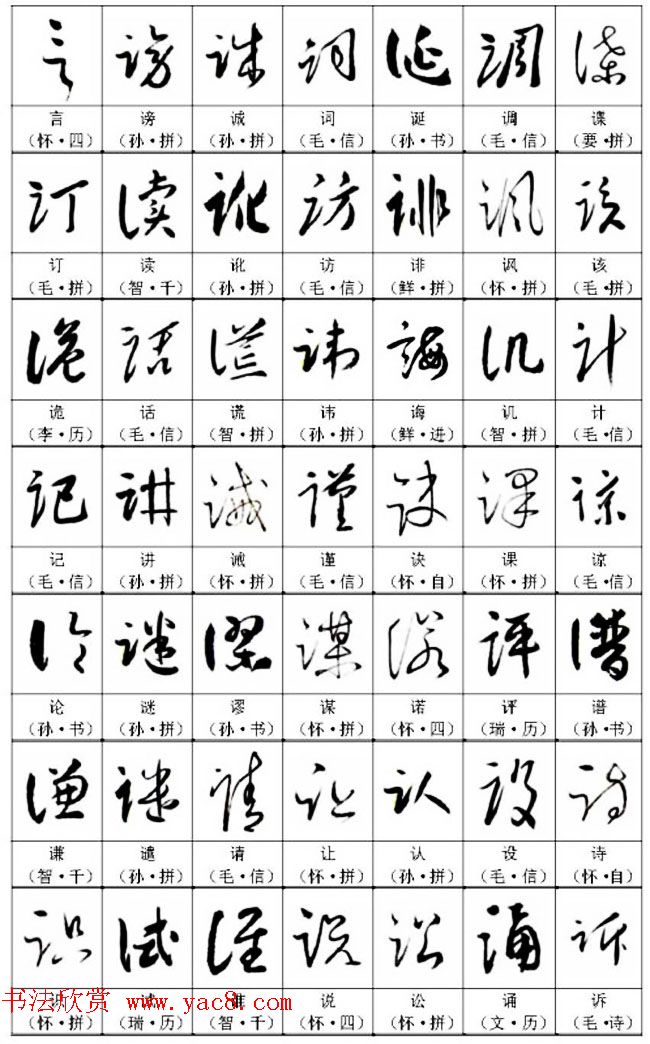 书法教材《名帖名家草书字帖范字》