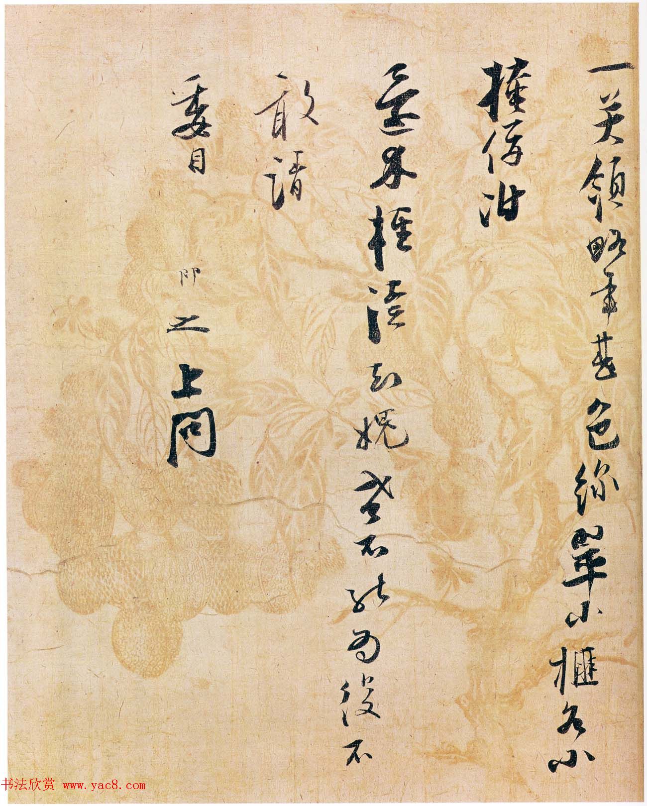 张即之书法手迹《致尊堂太安人尺牍》