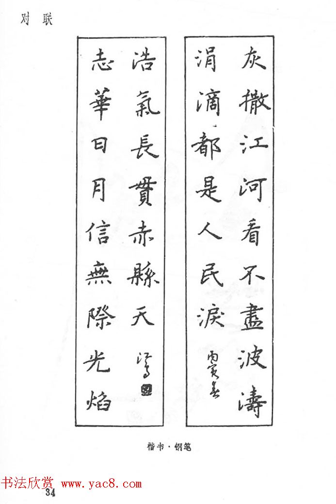 沈鸿根硬笔书法字帖《江鸟钢笔书法》