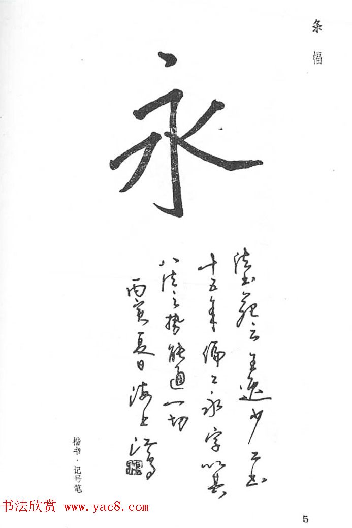 沈鸿根硬笔书法字帖《江鸟钢笔书法》