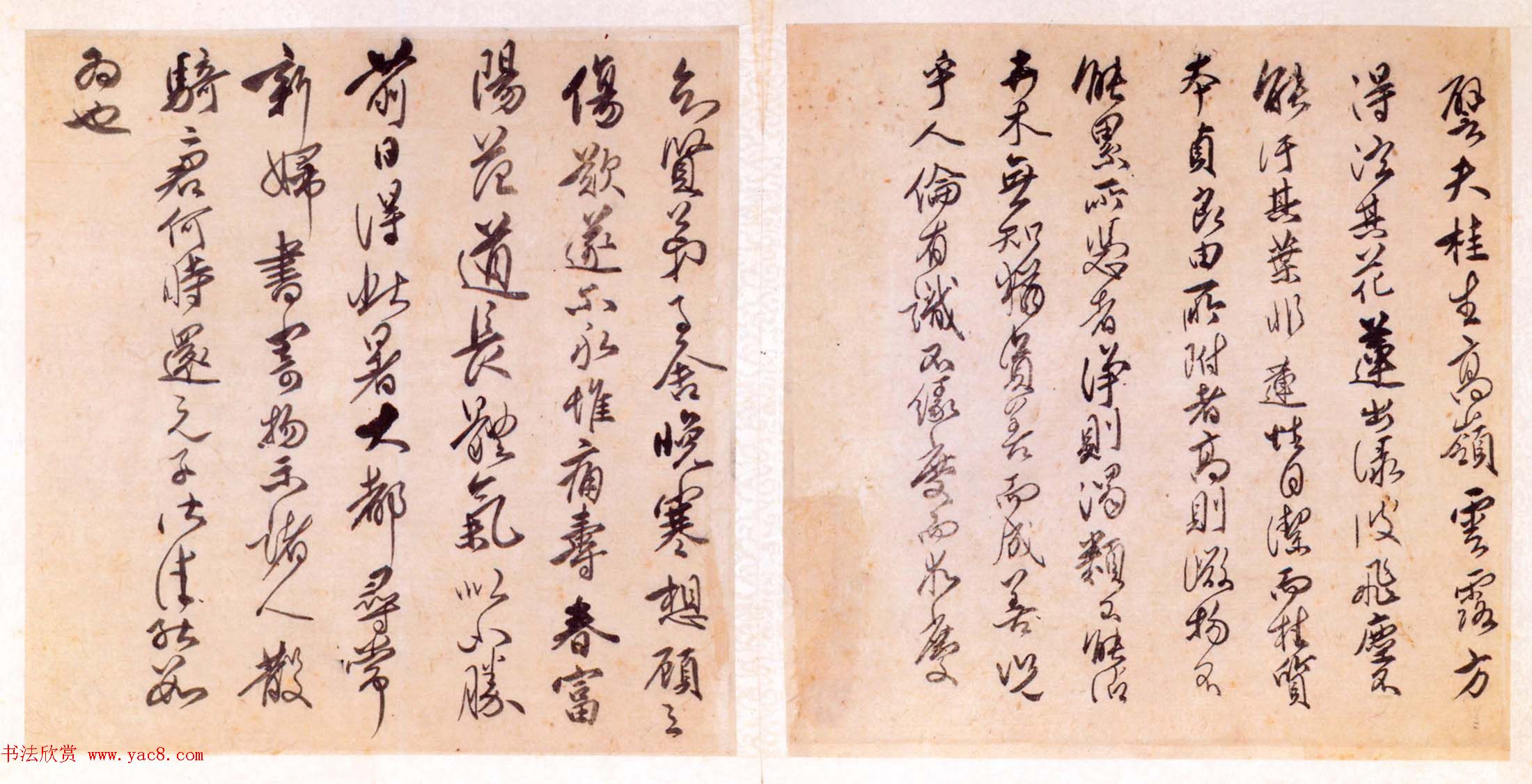 傅山行草书法作品欣赏《临帖书册》