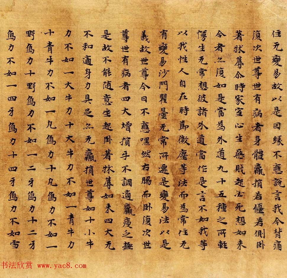 敦煌楷书写经《大般涅槃经卷第十一》