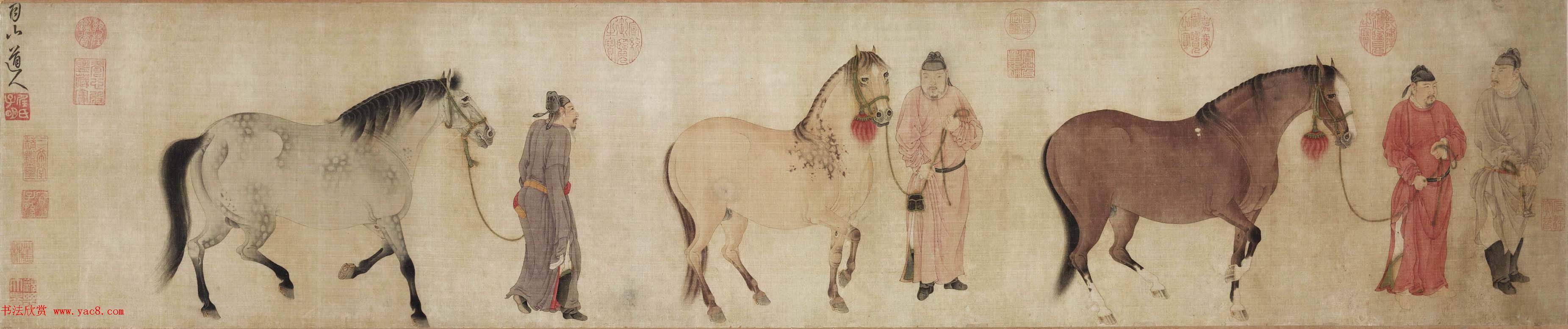 元代书画家任仁发画马作品欣赏