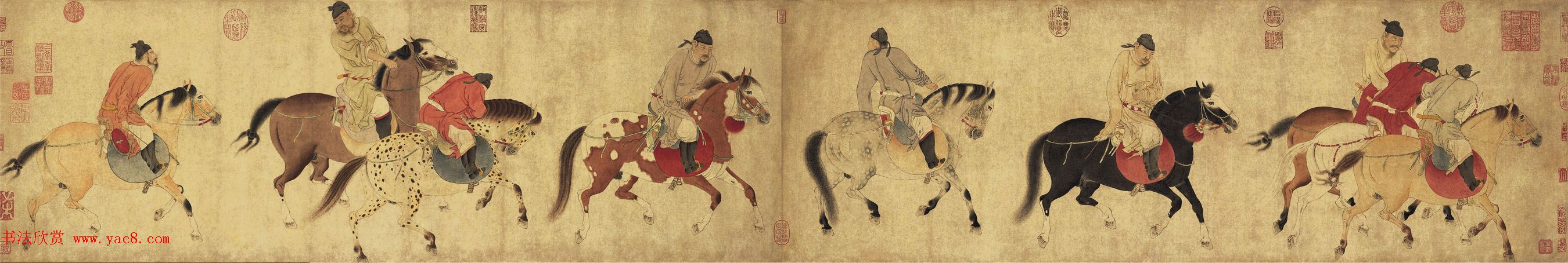 元代书画家任仁发画马作品欣赏