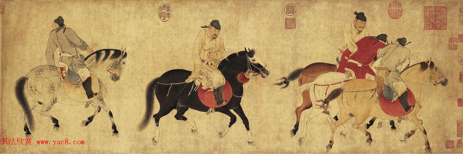 元代书画家任仁发画马作品欣赏