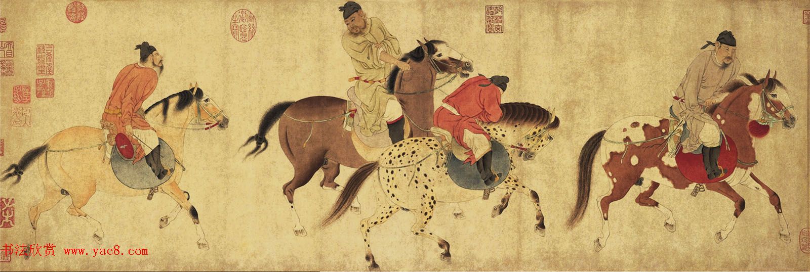 元代书画家任仁发画马作品欣赏