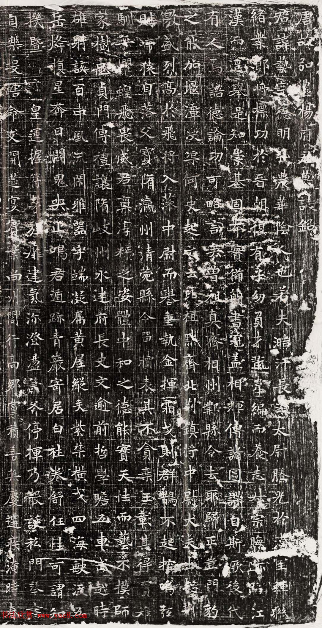 唐代正书石刻欣赏《杨艺墓志铭》民国拓本