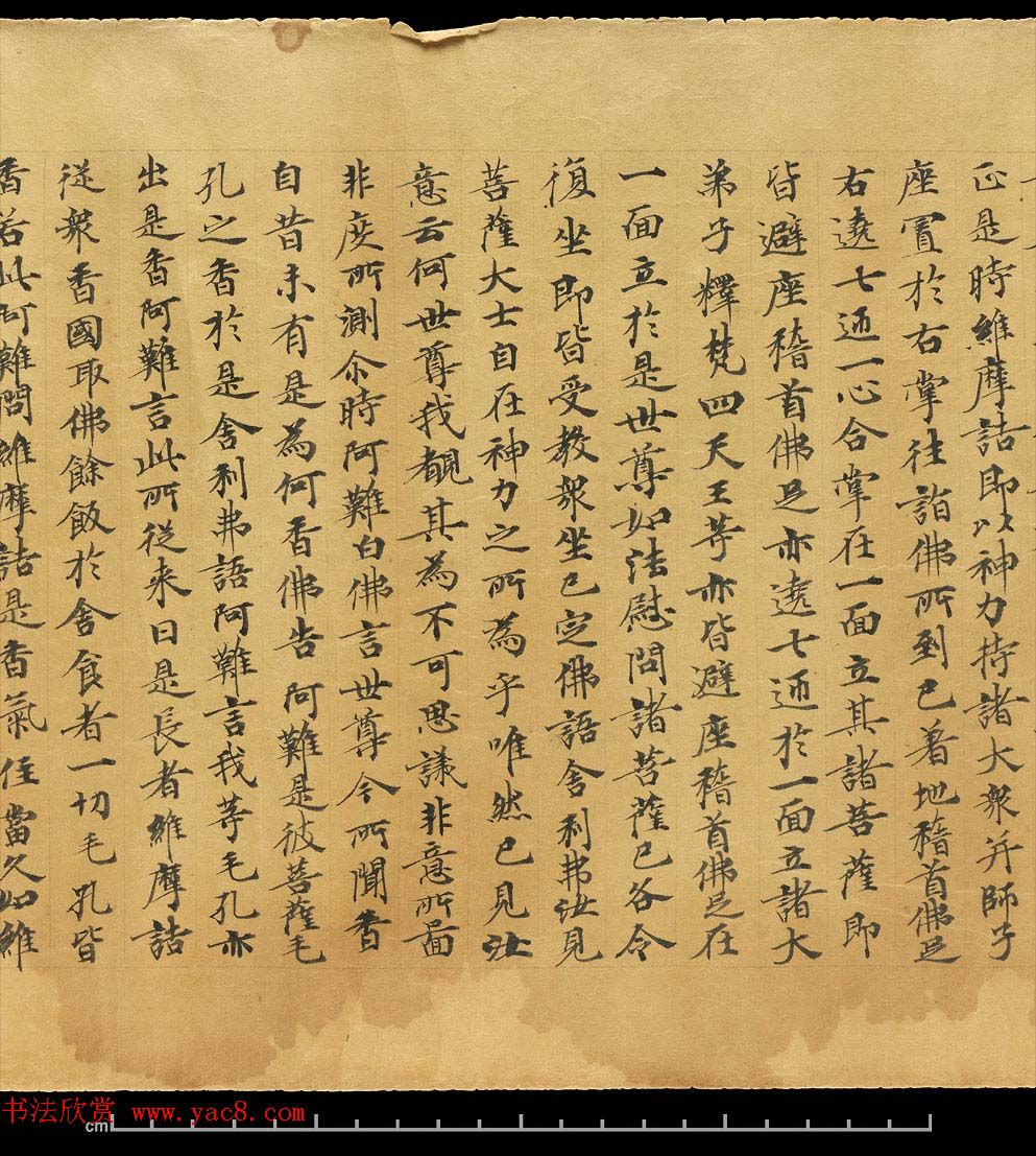 斯坦因敦煌手稿欣赏《维摩诘经卷下》大英图书馆藏