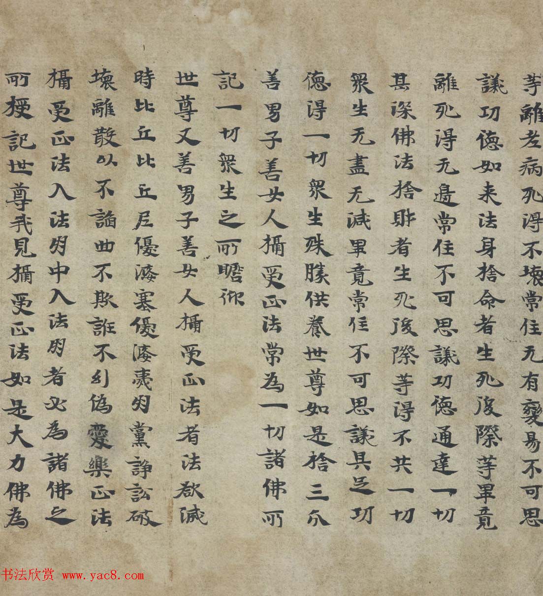 敦煌书法《胜鬘狮子吼一乘大方便方广经》国家图书馆藏