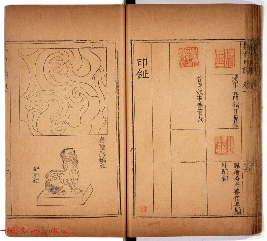 京都大学藏《集古印谱》卷一卷二合辑