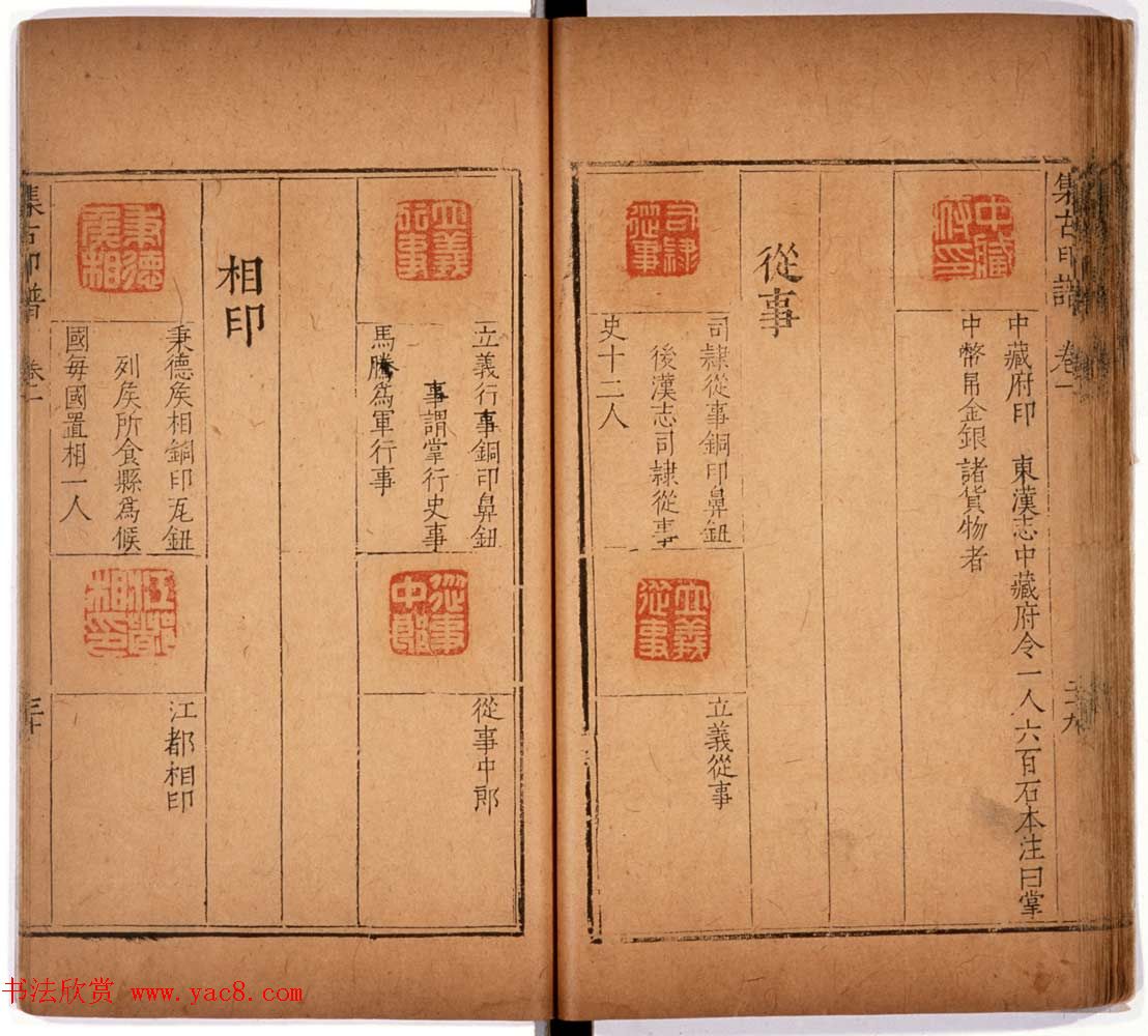 京都大学藏《集古印谱》卷一卷二合辑