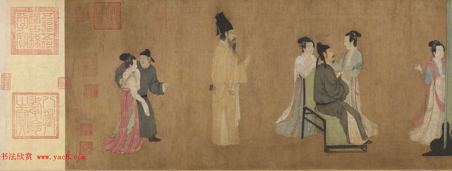 五代顾闳中人物画卷《韩熙载夜宴图》北京故宫博物院藏 五代顾闳中人物画卷《韩熙载夜宴图》北京故宫博物院藏