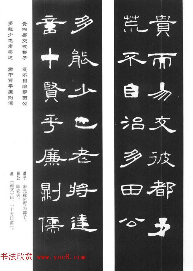 《汉泰山都尉孔宙碑》隶书集联欣赏102副