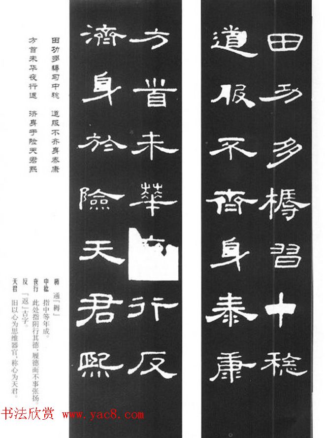 《汉泰山都尉孔宙碑》隶书集联欣赏102副