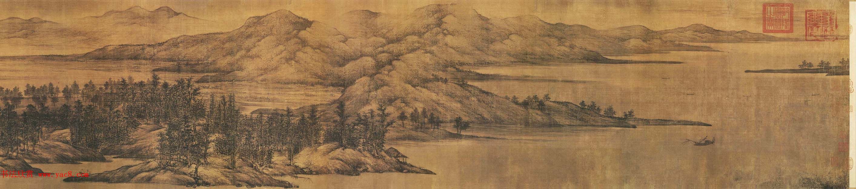 董其昌书法题跋欣赏《南唐董源山水画三卷》