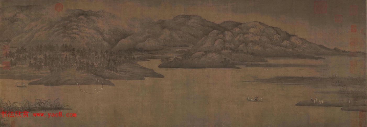 董其昌书法题跋欣赏《南唐董源山水画三卷》