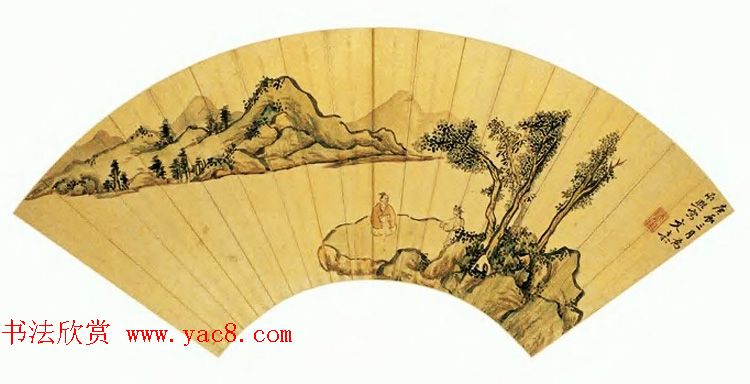 文彭弟文嘉书画扇面作品欣赏八幅