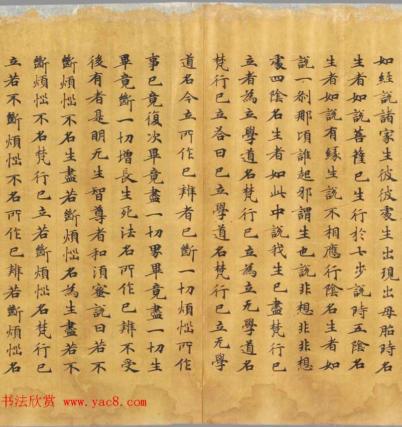 唐代写经赏析《阿毘昙毘婆沙论卷第五十二》法国国家图书馆藏