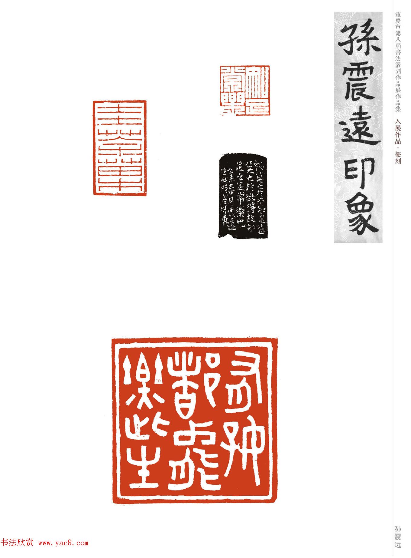 重庆市第八届书法篆刻展获奖入展篆刻作品欣赏
