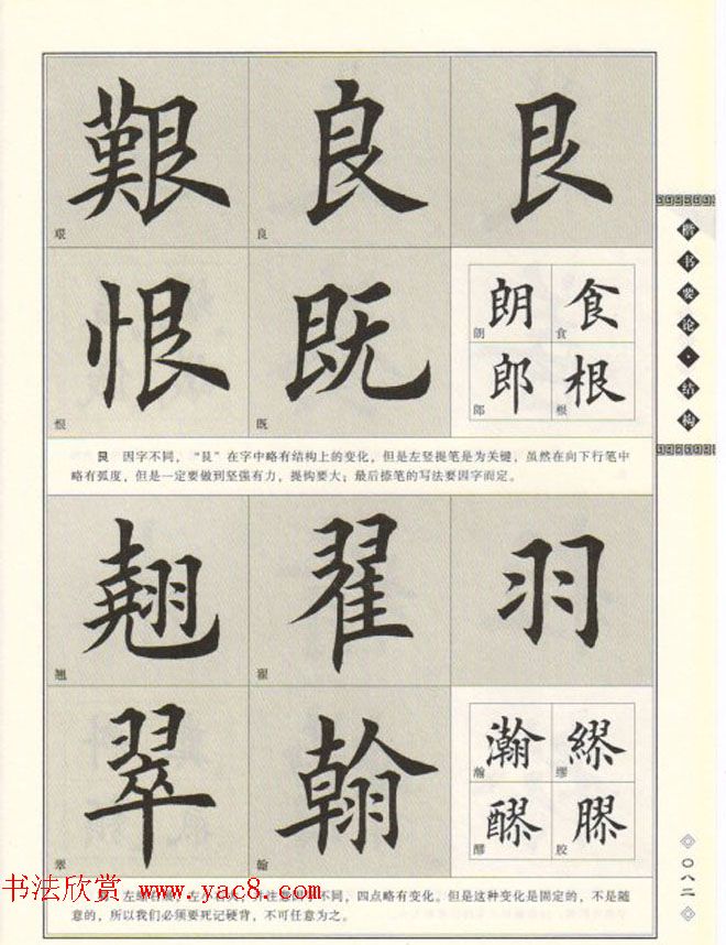 田英章书法专业教程《楷书要论－结构》