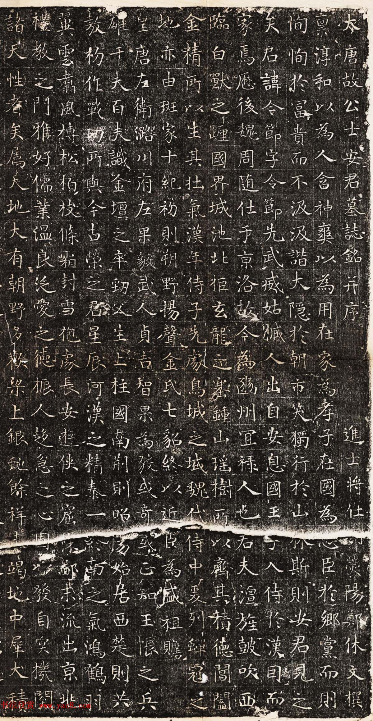 唐代正书石刻欣赏《安令节墓志》