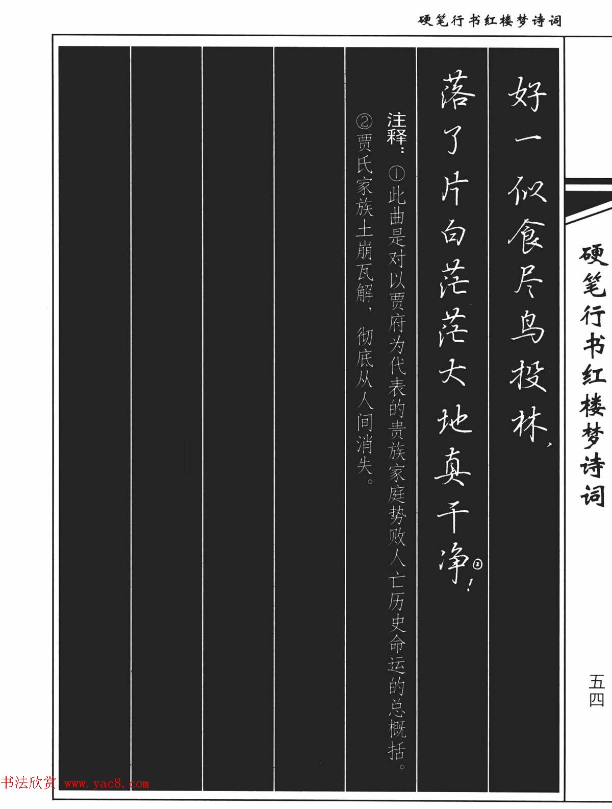 吴玉生钢笔字帖欣赏《硬笔行书红楼梦诗词》