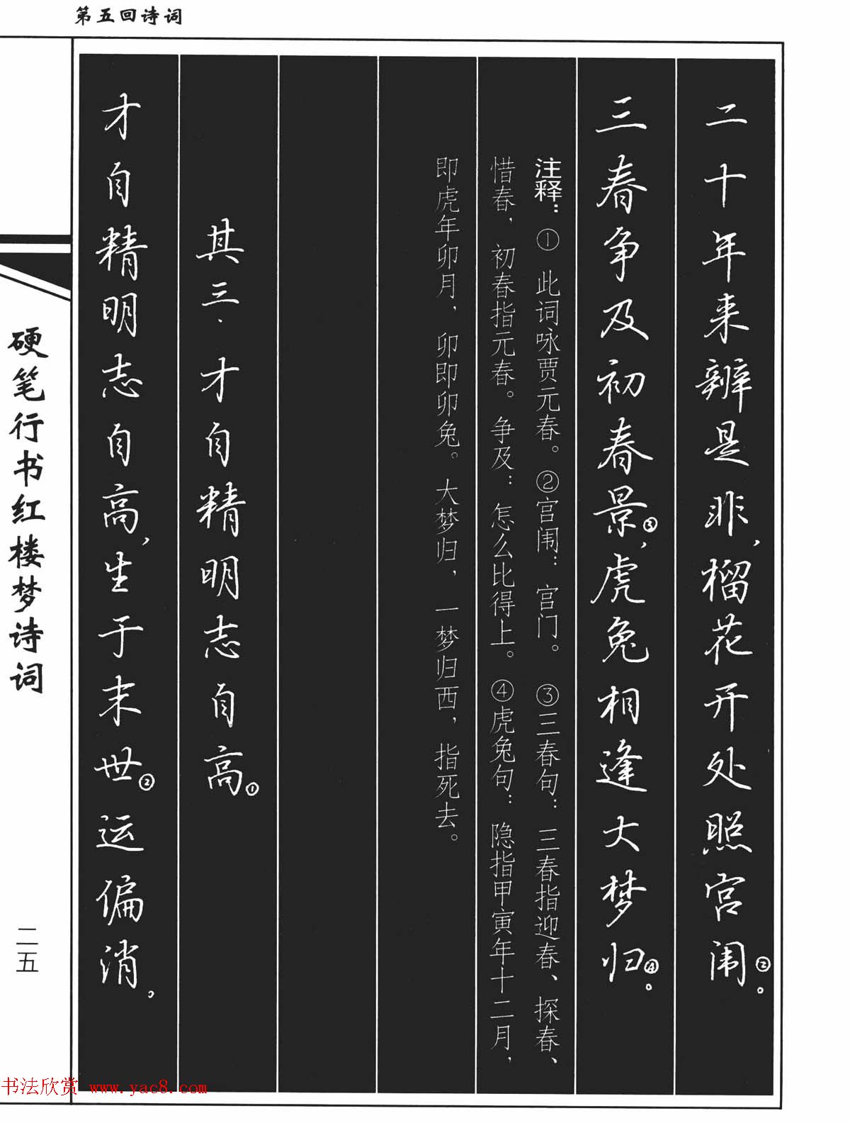 吴玉生钢笔字帖欣赏《硬笔行书红楼梦诗词》