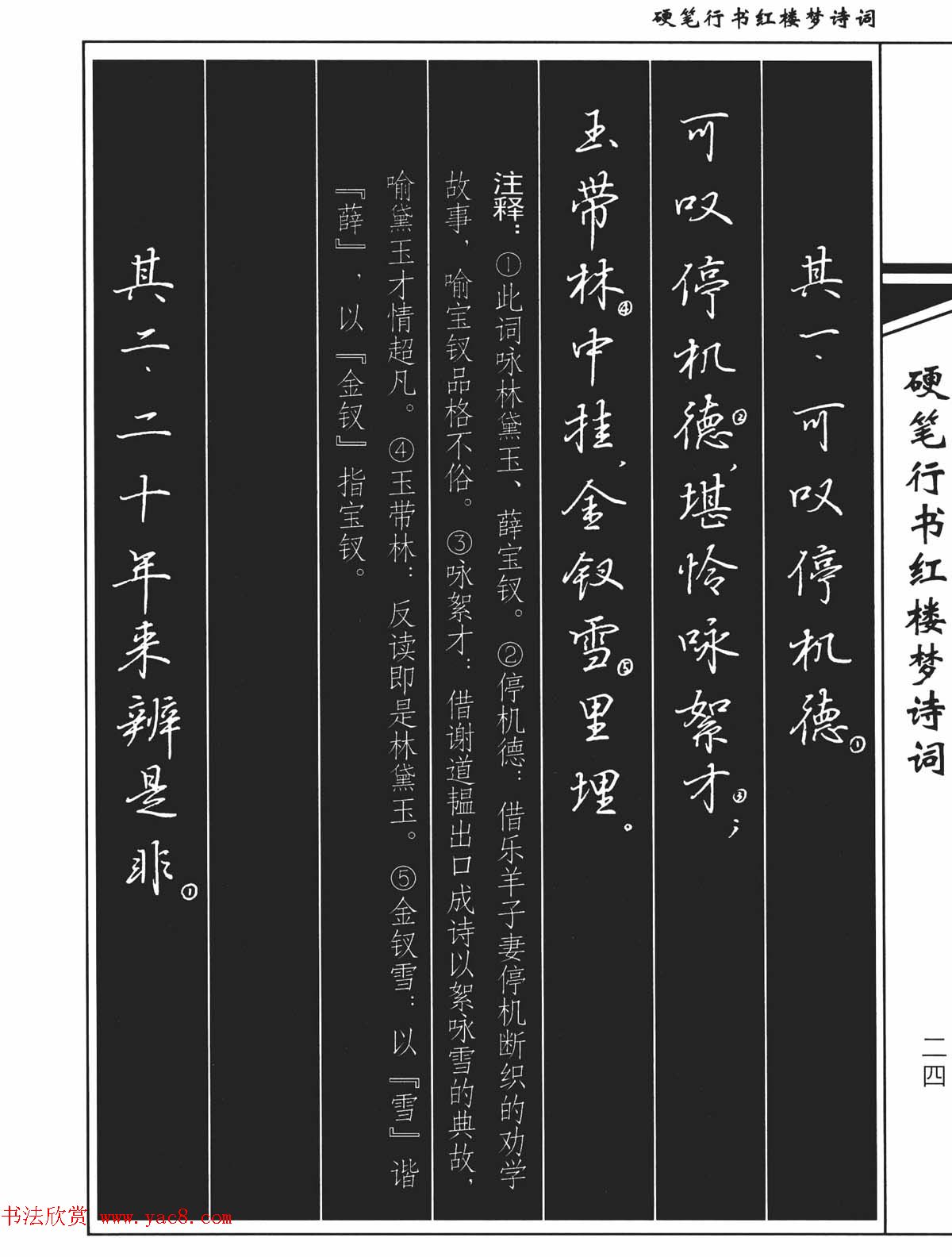 吴玉生钢笔字帖欣赏《硬笔行书红楼梦诗词》