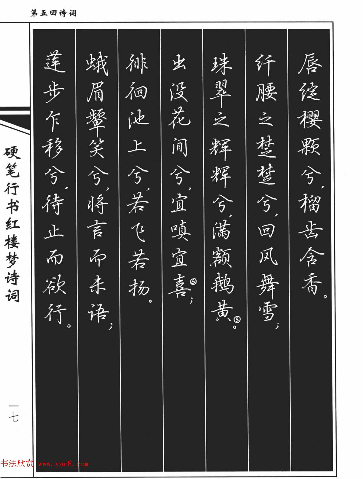 吴玉生钢笔字帖欣赏《硬笔行书红楼梦诗词》