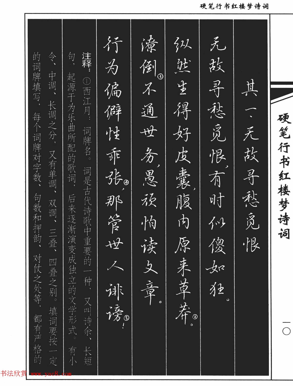 吴玉生钢笔字帖欣赏《硬笔行书红楼梦诗词》