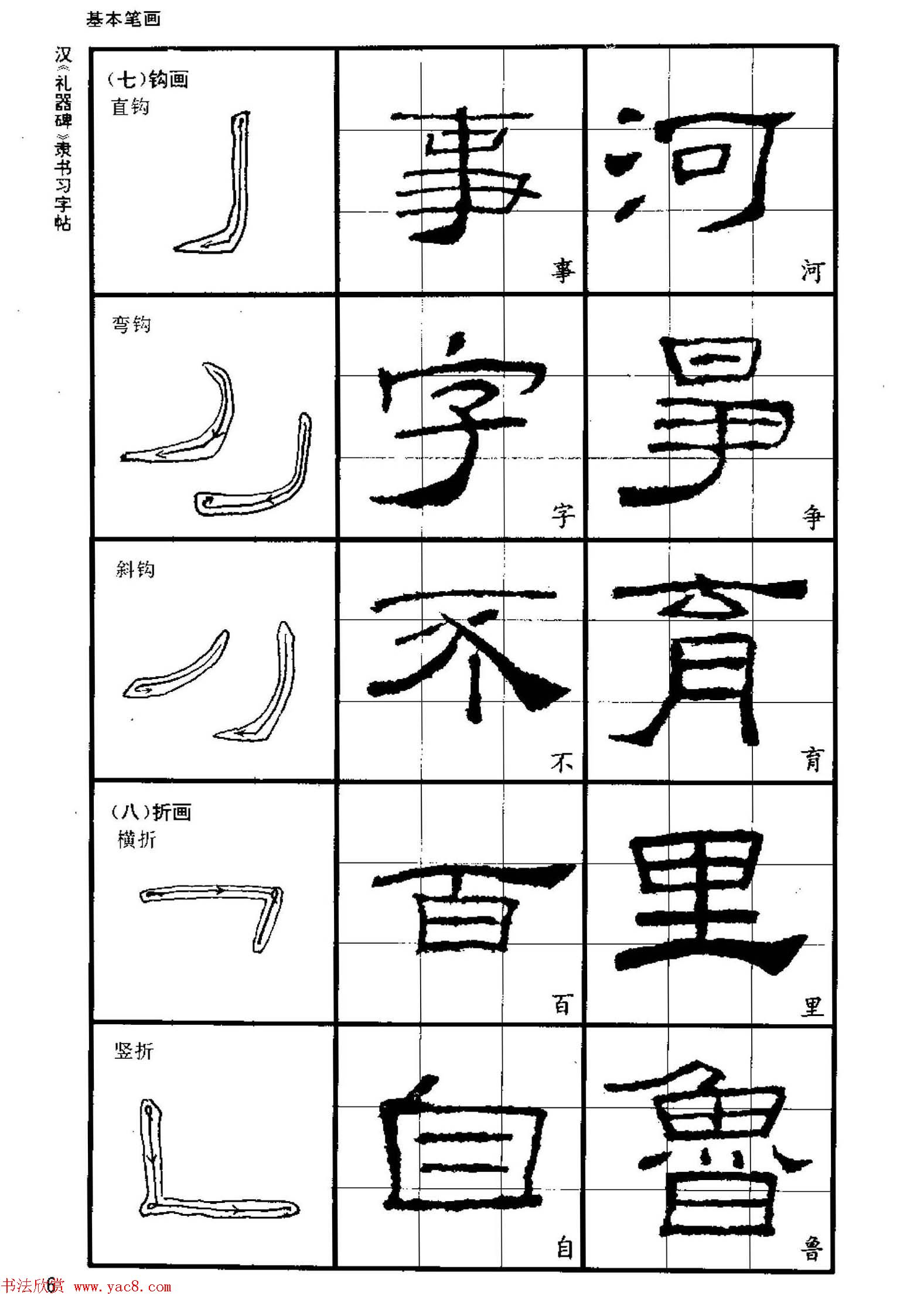 书法教材《汉礼器碑隶书习字帖》