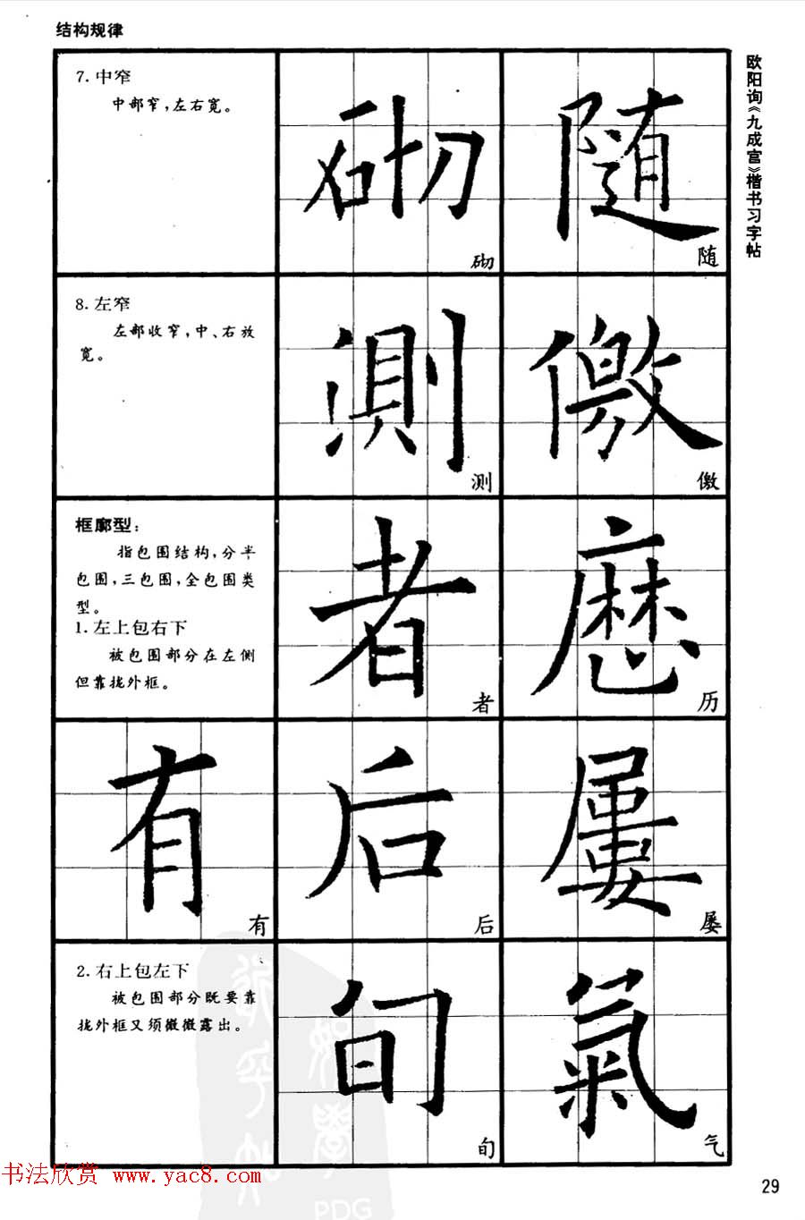 欧楷书法教程《唐欧阳询九成宫楷书习字帖》