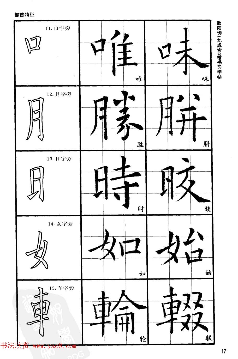 欧楷书法教程《唐欧阳询九成宫楷书习字帖》