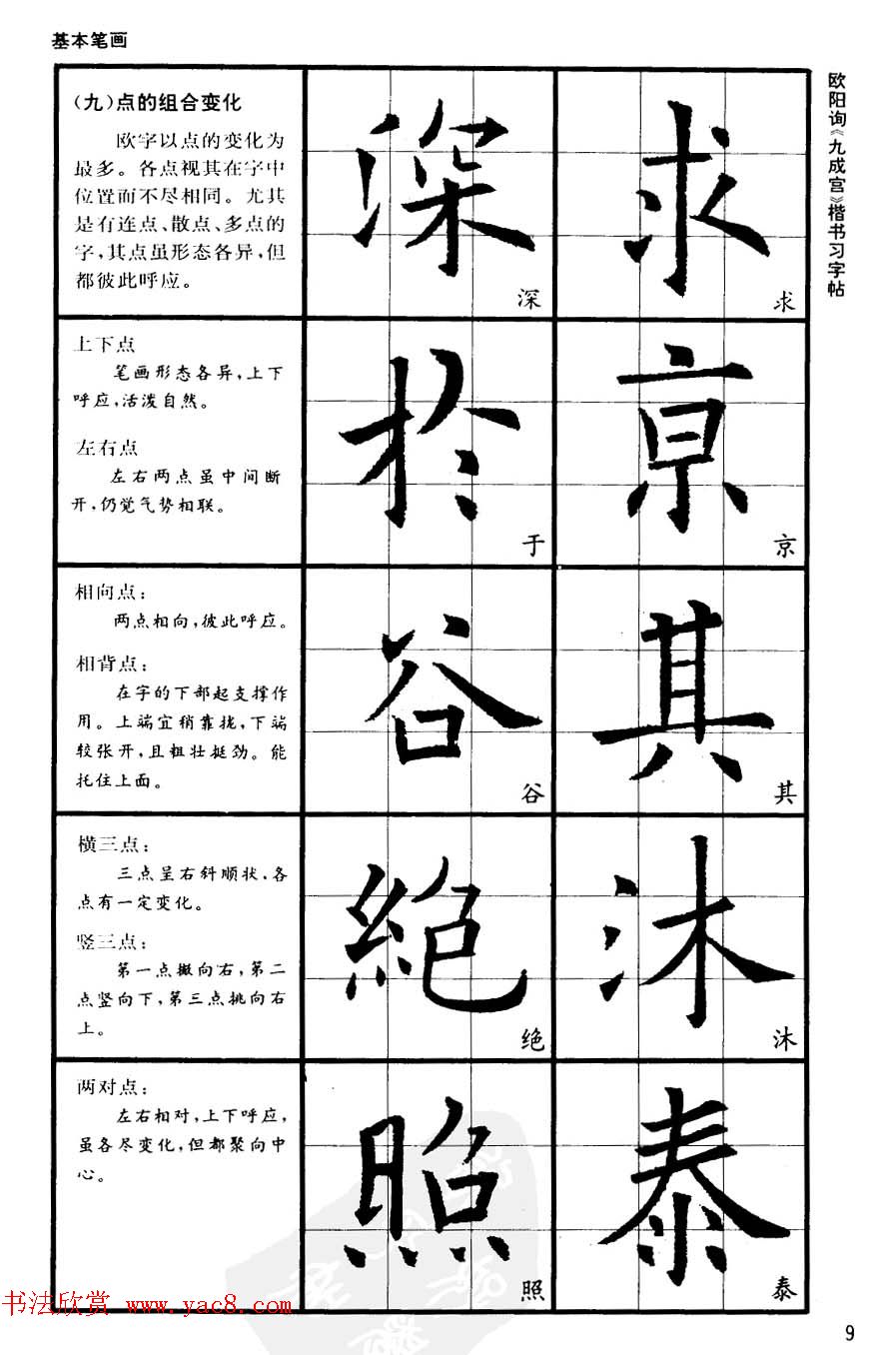 欧楷书法教程《唐欧阳询九成宫楷书习字帖》