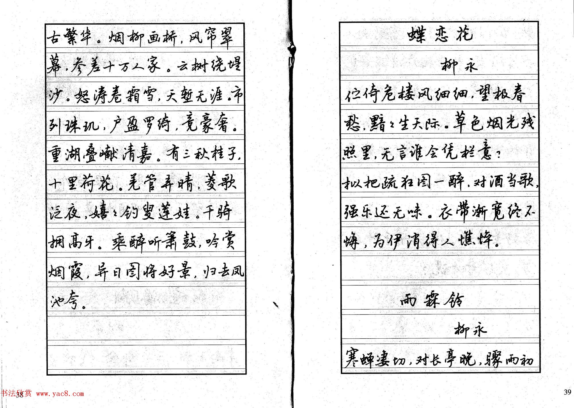 书法自学丛帖《中学生唐宋诗词钢笔字帖》