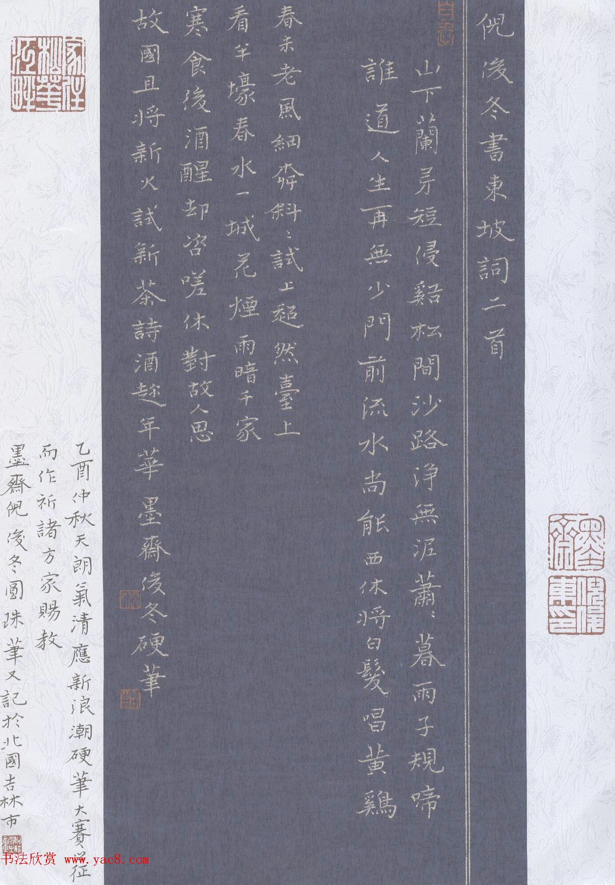 新浪潮首届中国硬笔书法网络大展赛获奖作品欣赏