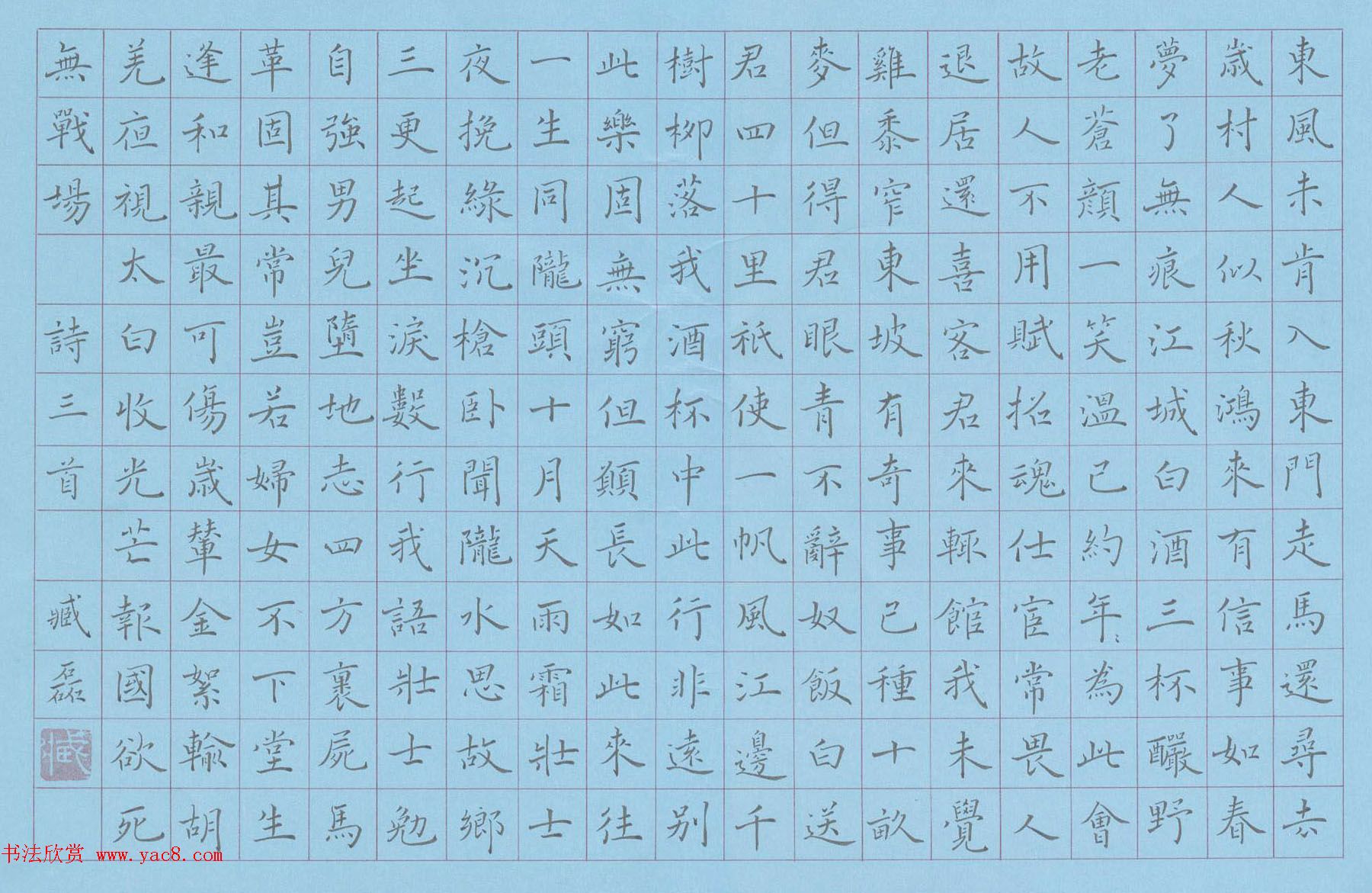 新浪潮首届中国硬笔书法网络大展赛获奖作品欣赏