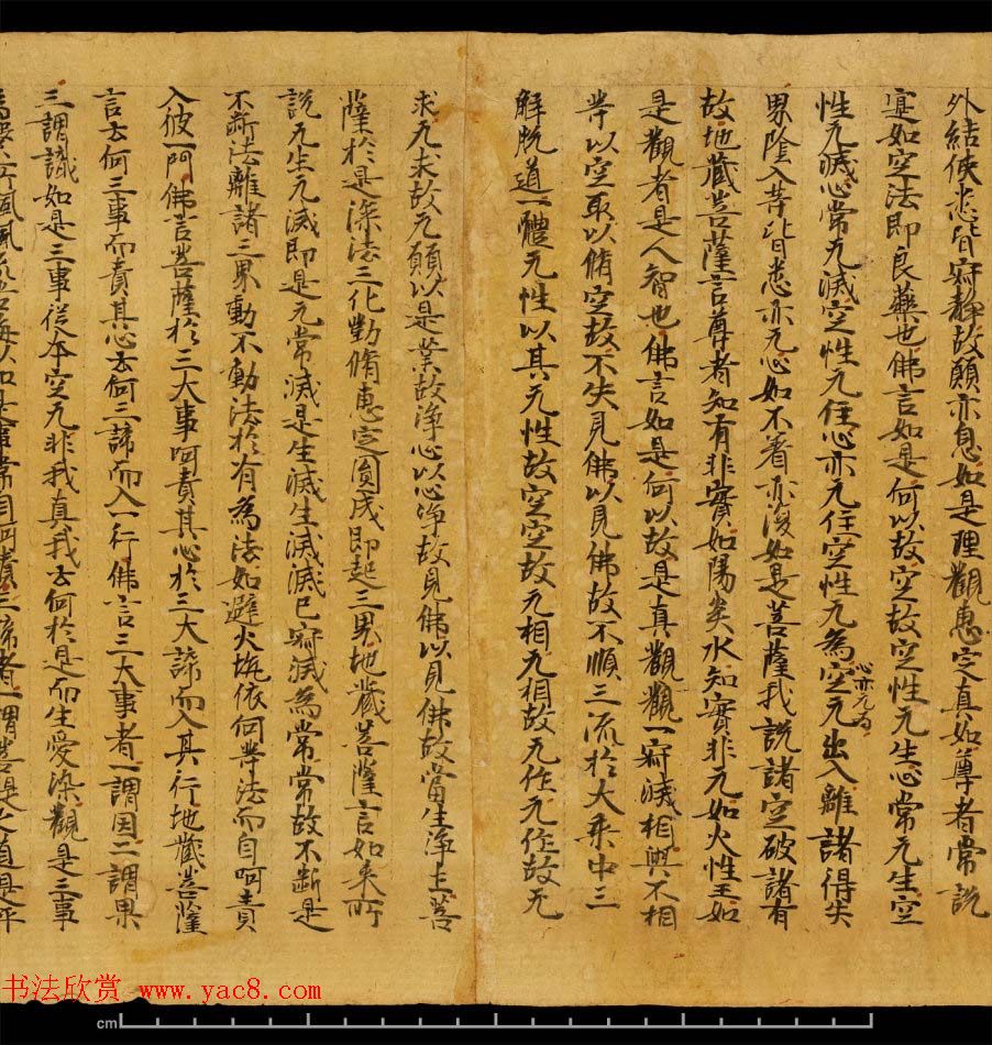 斯坦因敦煌书法欣赏《金刚三昧经第一》英藏