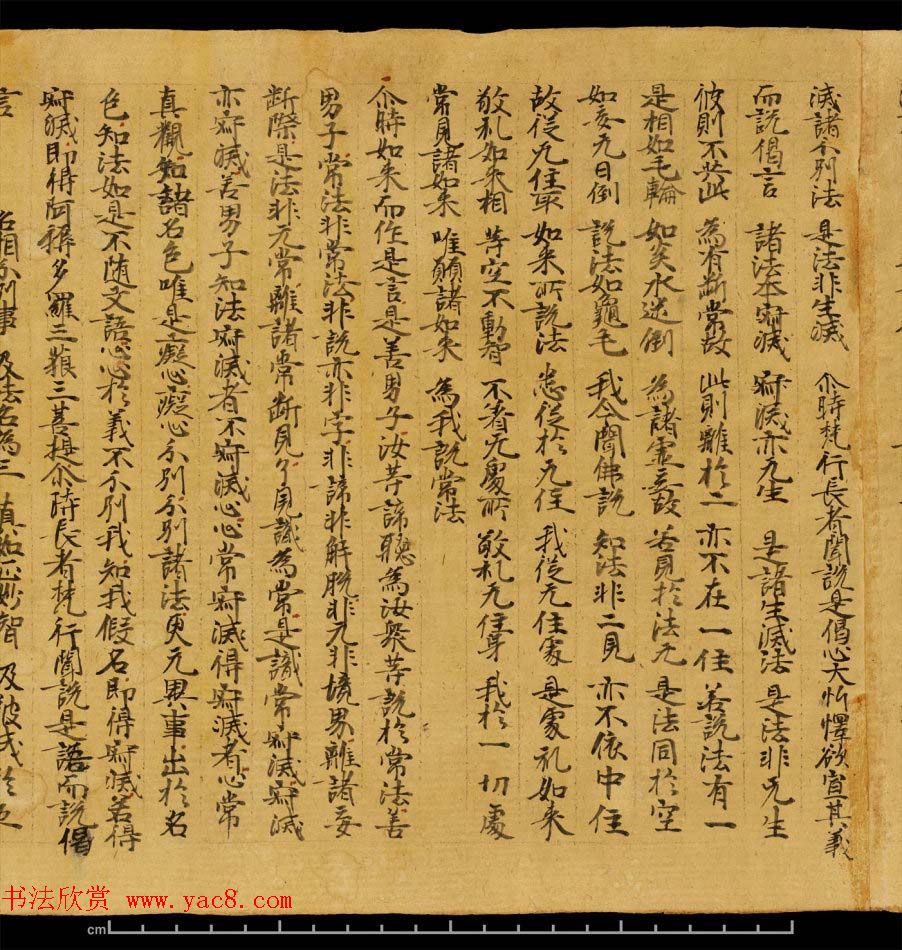 斯坦因敦煌书法欣赏《金刚三昧经第一》英藏