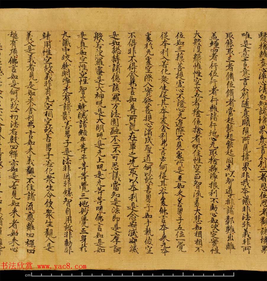 斯坦因敦煌书法欣赏《金刚三昧经第一》英藏