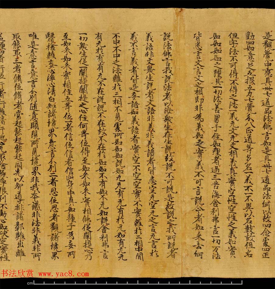 斯坦因敦煌书法欣赏《金刚三昧经第一》英藏