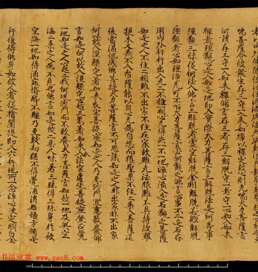 斯坦因敦煌书法欣赏《金刚三昧经第一》英藏