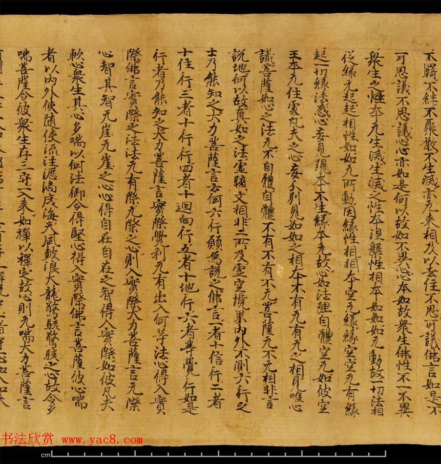 斯坦因敦煌书法欣赏《金刚三昧经第一》英藏