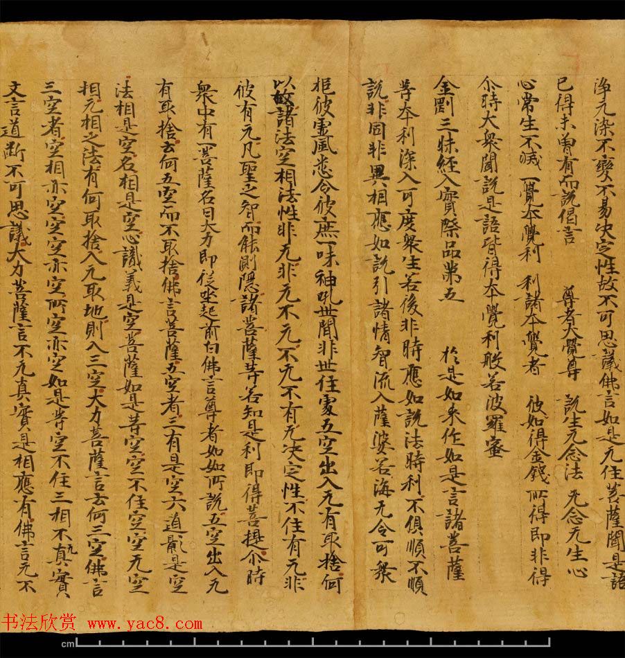 斯坦因敦煌书法欣赏《金刚三昧经第一》英藏