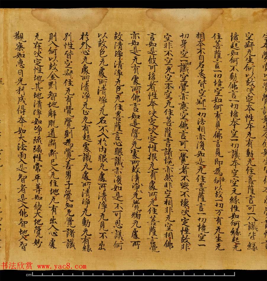 斯坦因敦煌书法欣赏《金刚三昧经第一》英藏