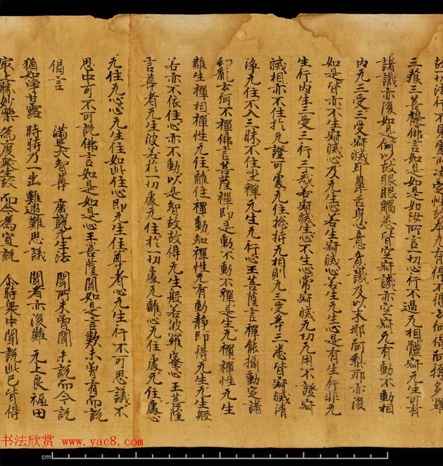 斯坦因敦煌书法欣赏《金刚三昧经第一》英藏