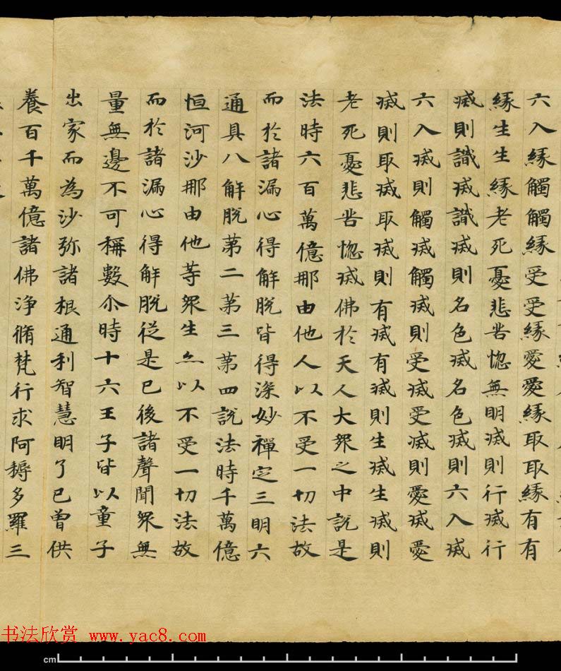 敦煌精美书法欣赏《妙法莲华经卷第三》英藏